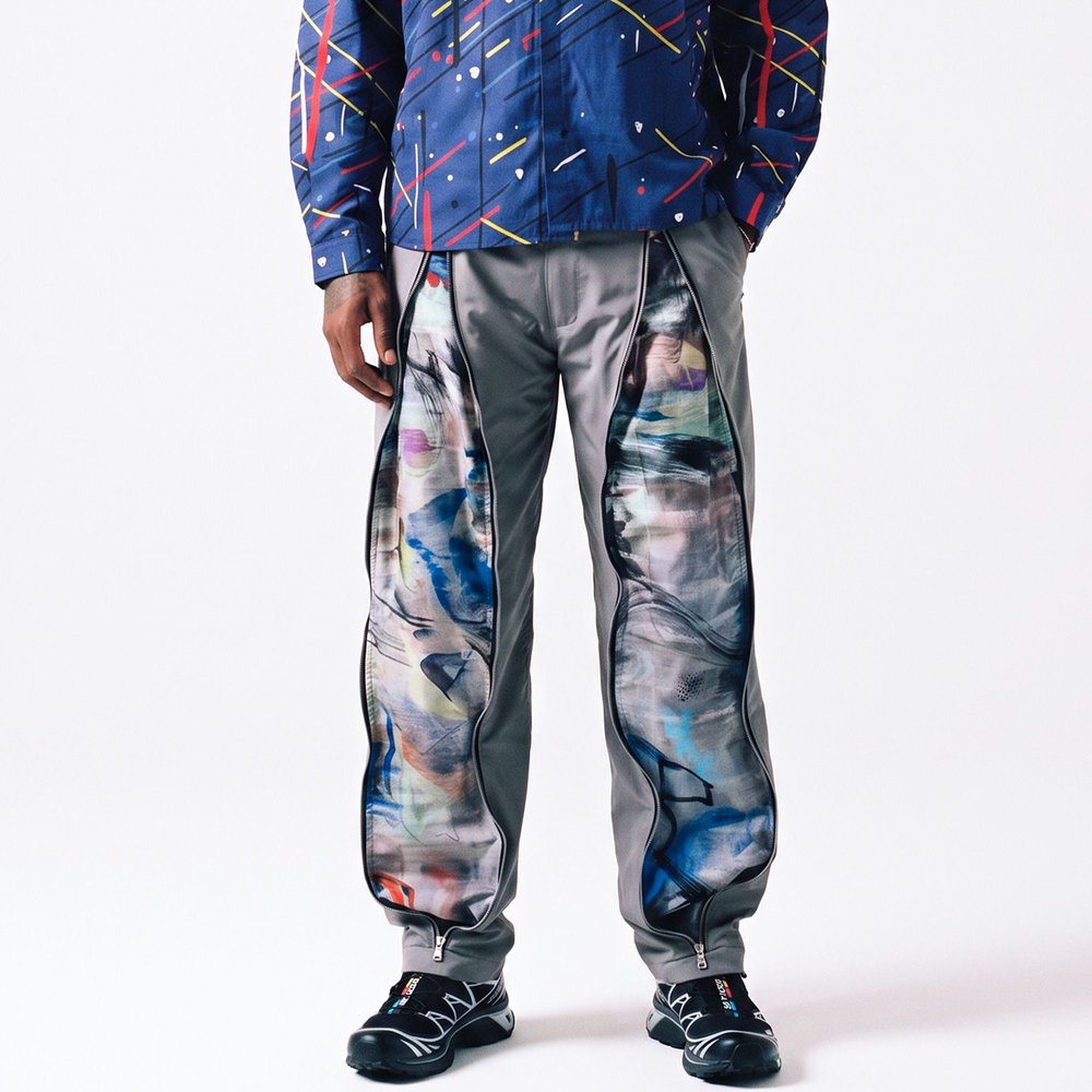 Light gray practical pants