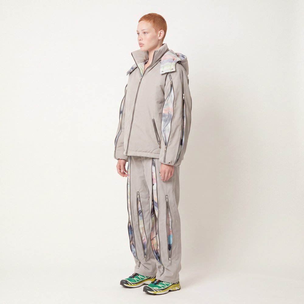 Gray padded jacket