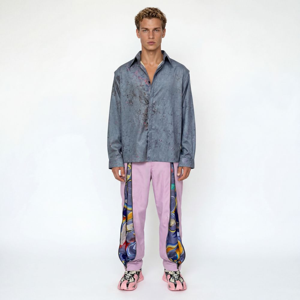 Blue zipper sleeve